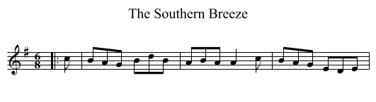 The Southern Breeze - staff notation