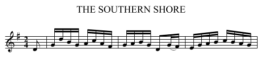 THE SOUTHERN SHORE - staff notation