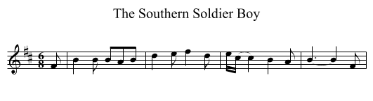 The Southern Soldier Boy - staff notation