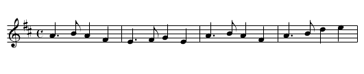 the Sow's tail to Geordie - staff notation