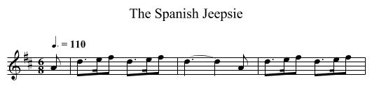 The Spanish Jeepsie - staff notation