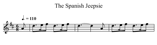 The Spanish Jeepsie - staff notation