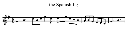 the Spanish Jig - staff notation