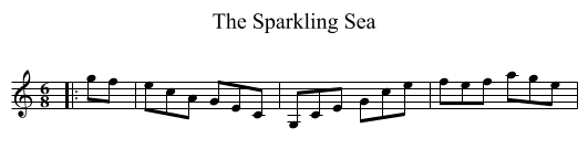 The Sparkling Sea - staff notation