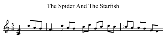 The Spider And The Starfish - staff notation