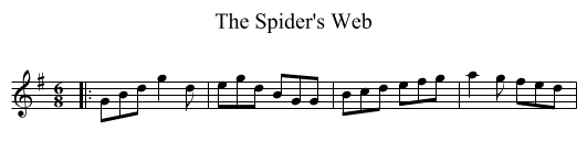 The Spider's Web - staff notation