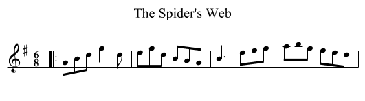 The Spider's Web - staff notation