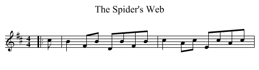 The Spider's Web - staff notation