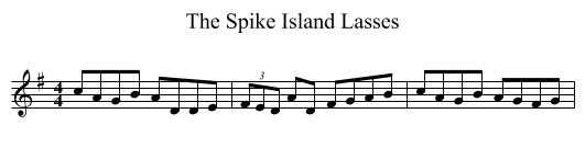 The Spike Island Lasses - staff notation