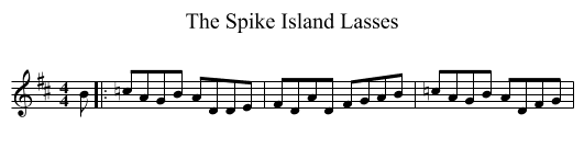 The Spike Island Lasses - staff notation