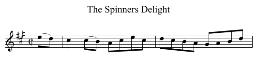 The Spinners Delight - staff notation