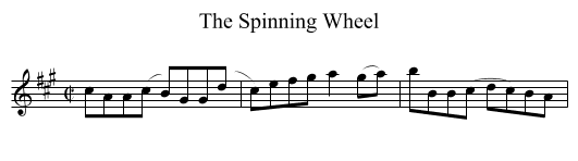 The Spinning Wheel - staff notation