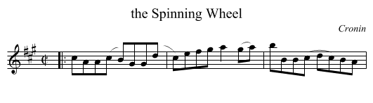 the Spinning Wheel - staff notation