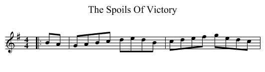 The Spoils Of Victory - staff notation