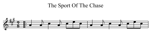 The Sport Of The Chase - staff notation