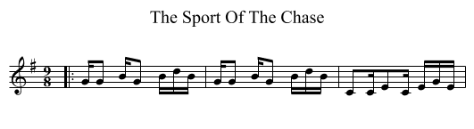The Sport Of The Chase - staff notation
