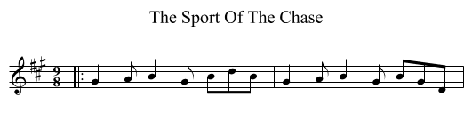 The Sport Of The Chase - staff notation