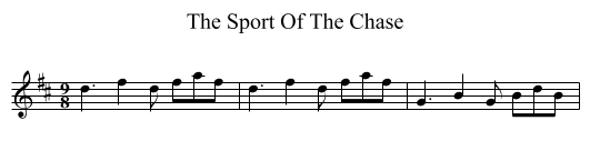 The Sport Of The Chase - staff notation