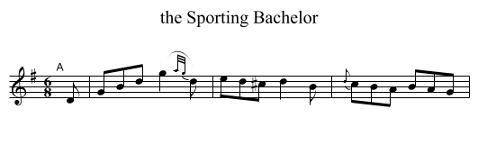the Sporting Bachelor - staff notation