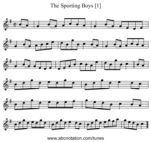 The Sporting Boys [1] - staff notation