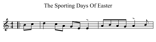 The Sporting Days Of Easter - staff notation