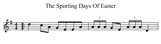 The Sporting Days Of Easter - staff notation