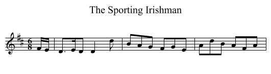 The Sporting Irishman - staff notation