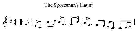The Sportsman's Haunt - staff notation