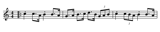 The Sportsman's Hornpipe - staff notation