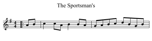 The Sportsman's - staff notation