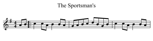 The Sportsman's - staff notation