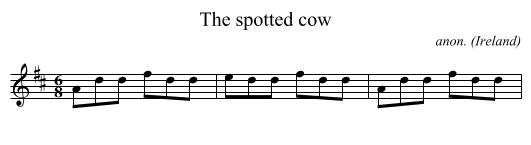 The spotted cow - staff notation