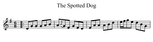 The Spotted Dog - staff notation