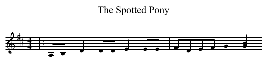 The Spotted Pony - staff notation
