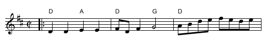 the Spotted Pony - staff notation