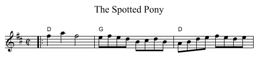 The Spotted Pony - staff notation