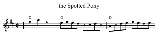 the Spotted Pony - staff notation