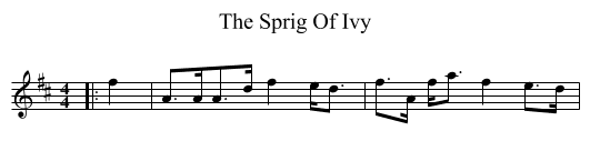 The Sprig Of Ivy - staff notation