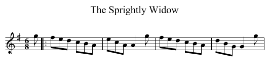 The Sprightly Widow - staff notation