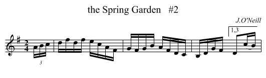 the Spring Garden   #2 - staff notation