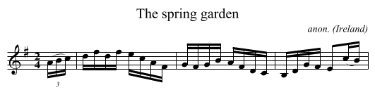 The spring garden - staff notation