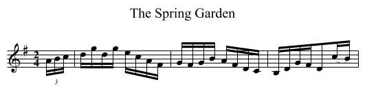 The Spring Garden - staff notation