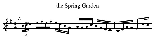 the Spring Garden - staff notation