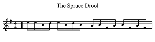 The Spruce Drool - staff notation