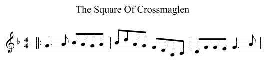 The Square Of Crossmaglen - staff notation