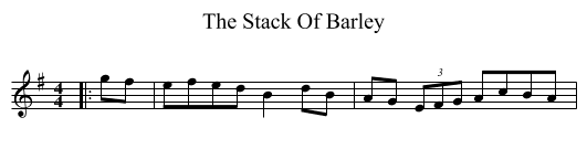 The Stack Of Barley - staff notation