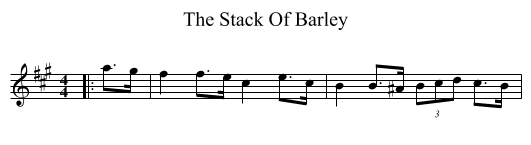 The Stack Of Barley - staff notation