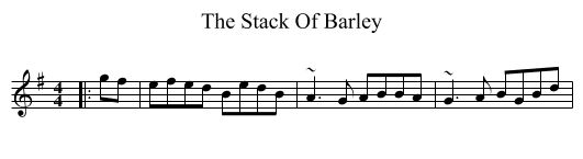 The Stack Of Barley - staff notation