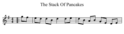 The Stack Of Pancakes - staff notation