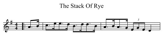 The Stack Of Rye - staff notation